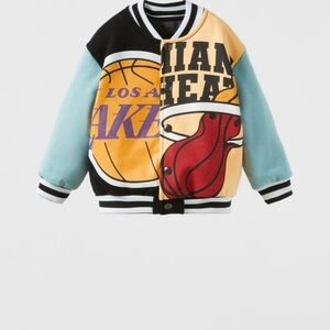 Zara Kids Multicolor Graphic NBA  NWT Jacket size 4-5 yr